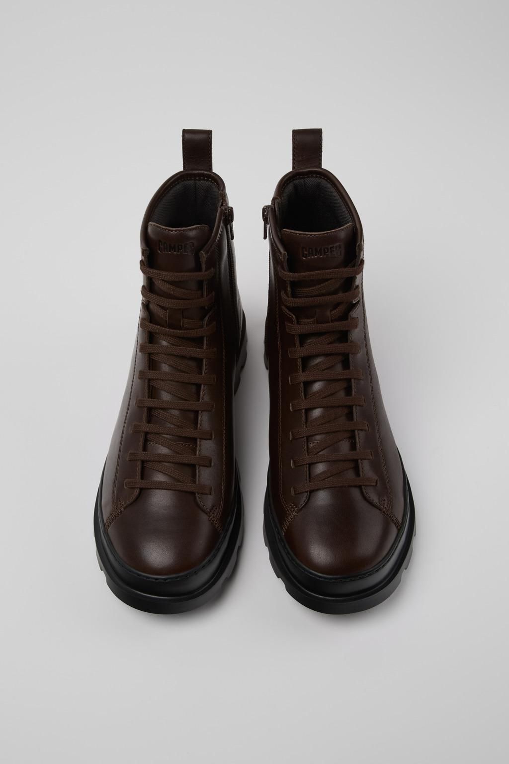 캠퍼 레이스업 미들 브라운 부츠 Brutus K300245-041 BROWN - 상세 이미지 4