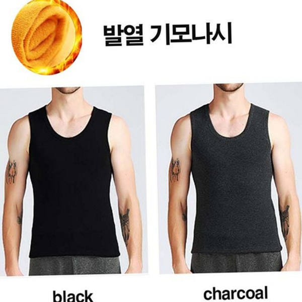 방한 남성 기모 나시 민소매 남자 기모 나시 겨울 - 상품 이미지