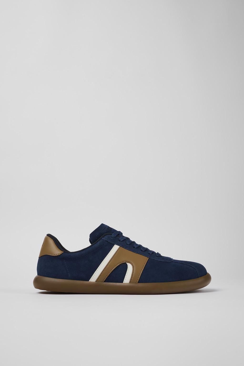 캠퍼 블루 누벅 레더 남성 스니커즈 Pelotas Soller K100937-004 BLUE - 상품 이미지