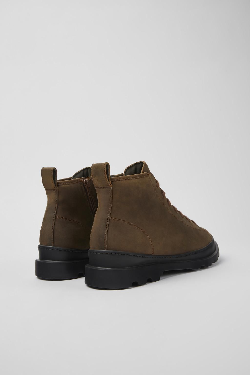 캠퍼 브라운 누벅 앵클부츠 남성 Brutus K300444-006 BROWN - 상세 이미지 3