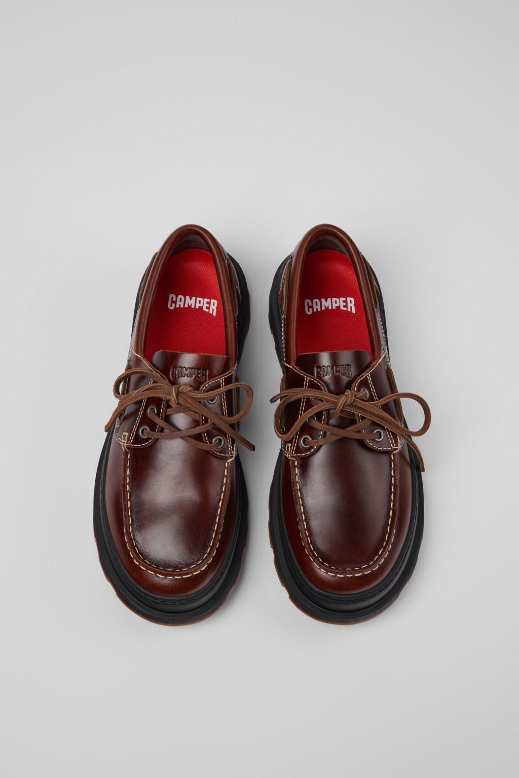 캠퍼 브라운 레더 남성 로퍼 Brutus K101067-001 BROWN - 상세 이미지 4