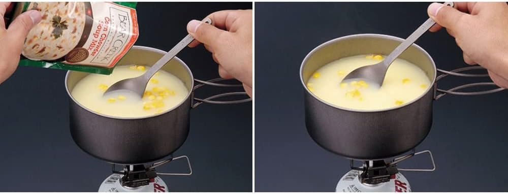 스노우피크 퍼스널 쿠커 세트 티타늄 알루미늄 스태킹형 캠핑용 SCS-020