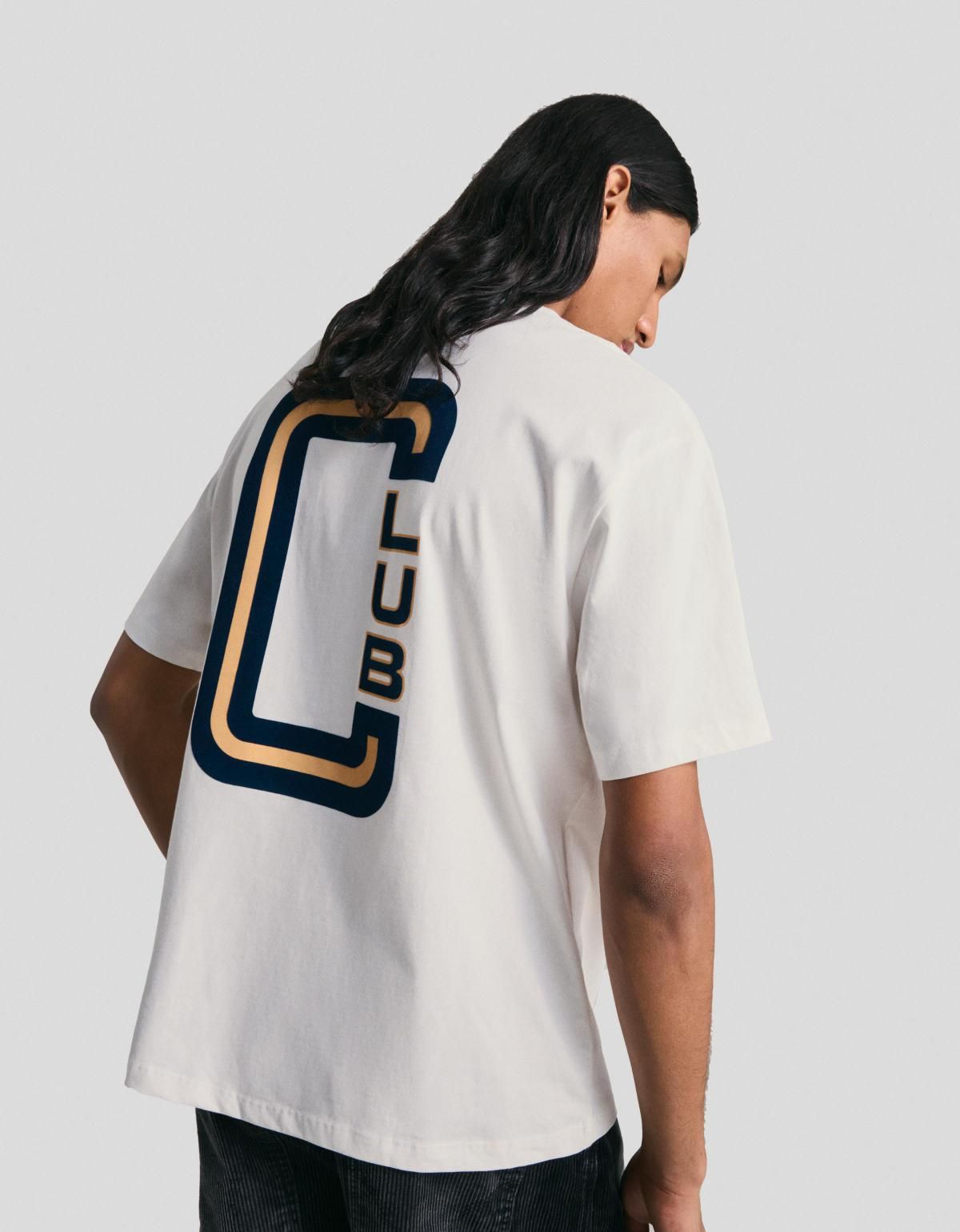 버쉬카 프린트 오버핏 반팔 티셔츠 8073/443 OFF WHITE - 상세 이미지 4