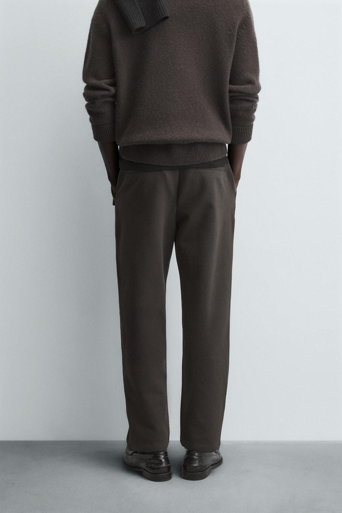 자라 컴포트 조거 웨이스트 팬츠 7484/403 DARK BROWN - 상세 이미지 3