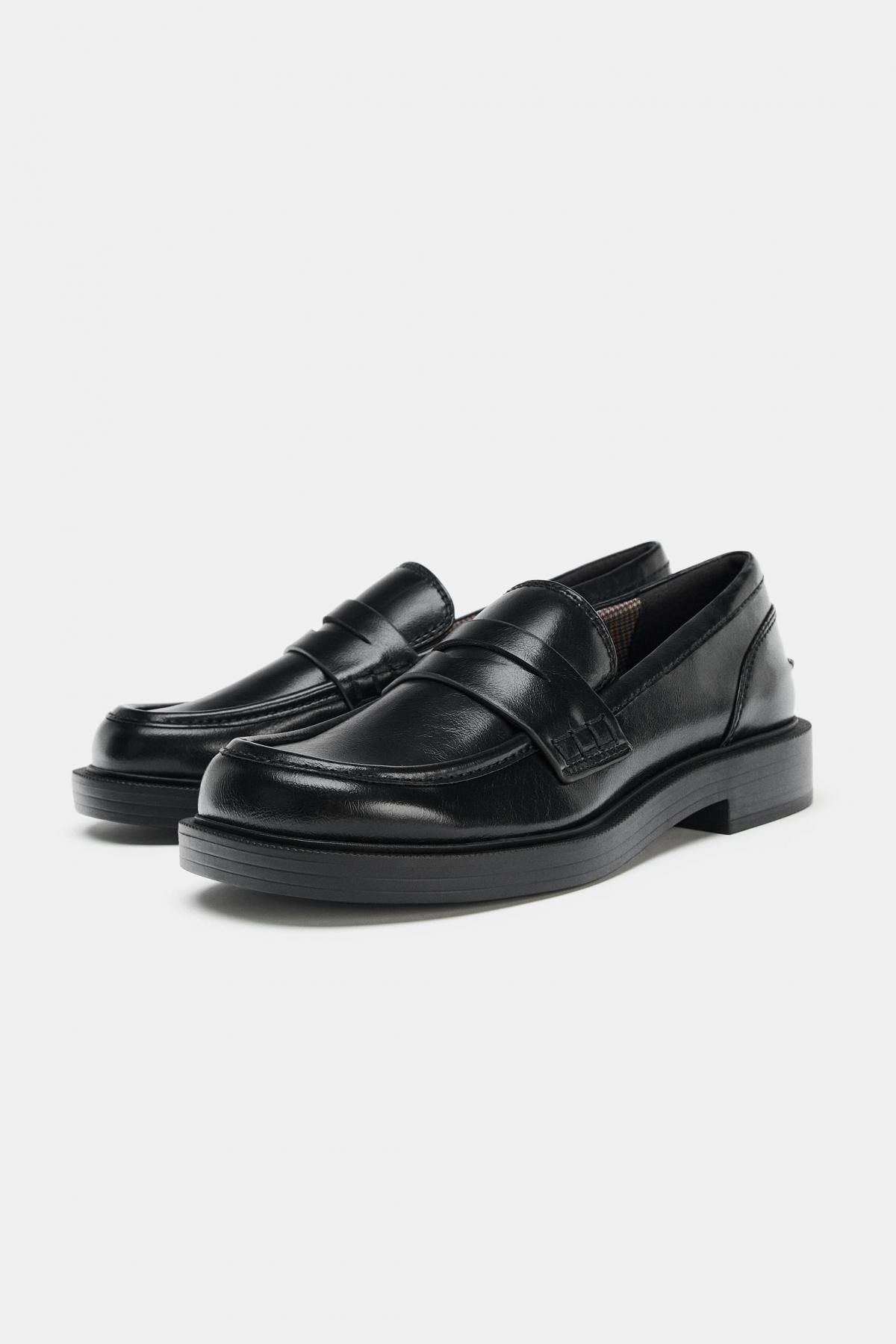 자라 클래식 베이직 블랙 페니 로퍼 3592/610 BLACK - 상세 이미지 4