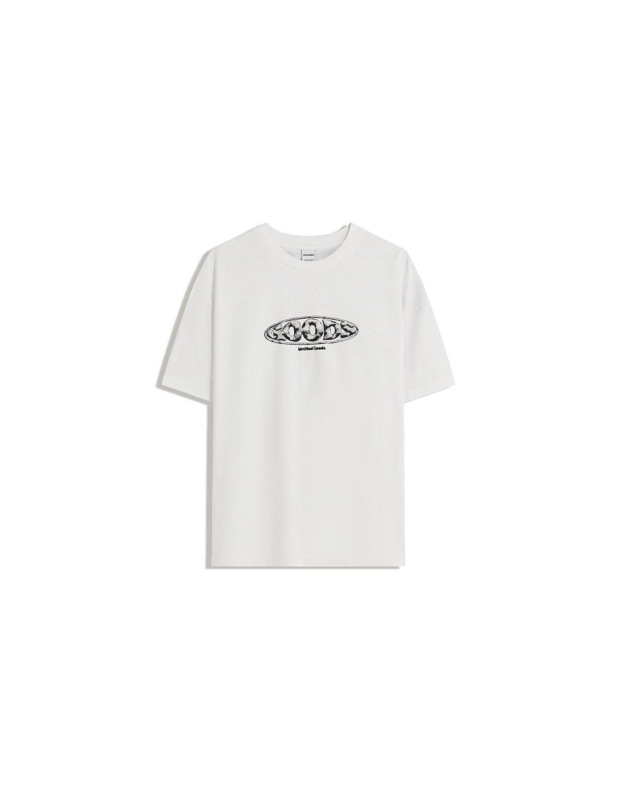 버쉬카 프린트 오버핏 반팔 티셔츠 8034/071 WHITE - 메인 이미지