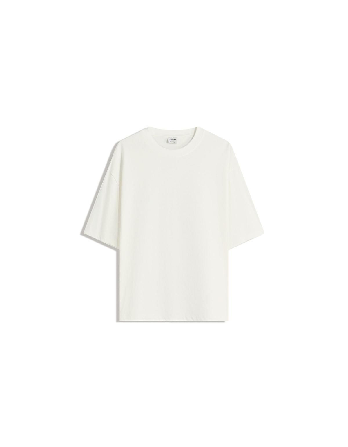 버쉬카 플러시 오버핏 반팔 티셔츠 8094/116 OFF WHITE - 메인 이미지