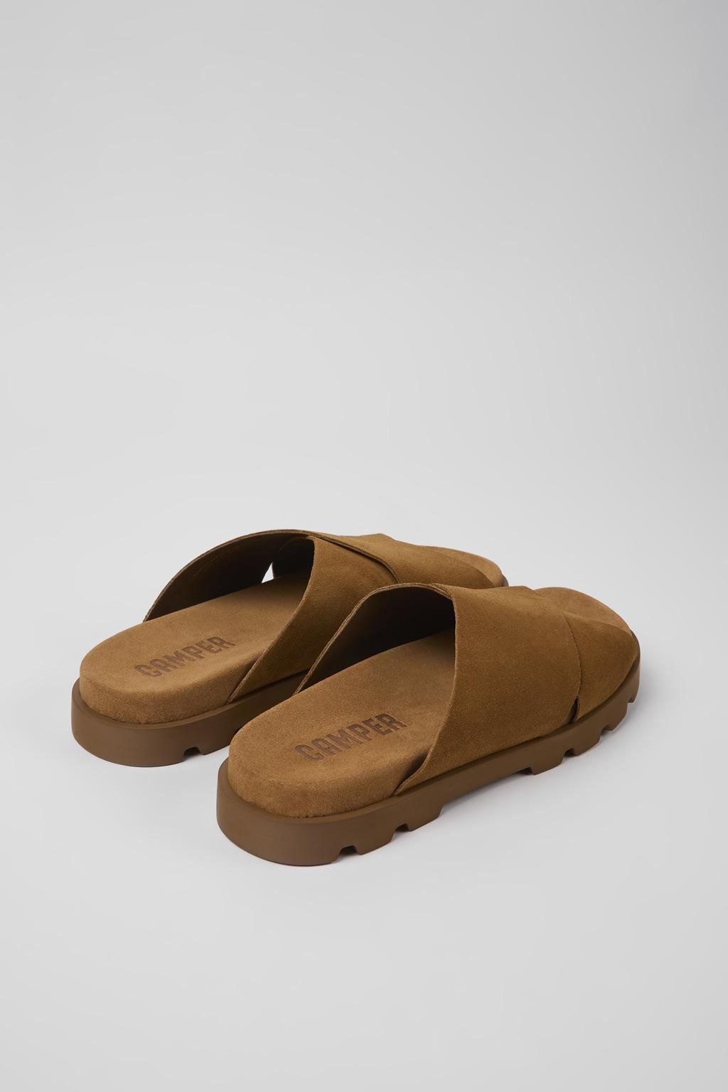 캠퍼 브라운 누벅 남성 스트랩 샌들 Brutus K100775-012 BROWN - 상세 이미지 3