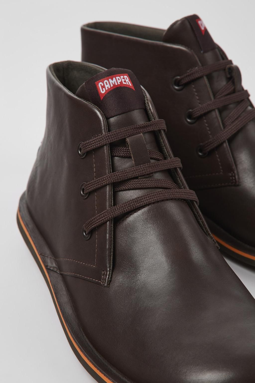 캠퍼 브라운 가죽 남성 앵클부츠 Beetle 36530-060 BROWN - 상세 이미지 2
