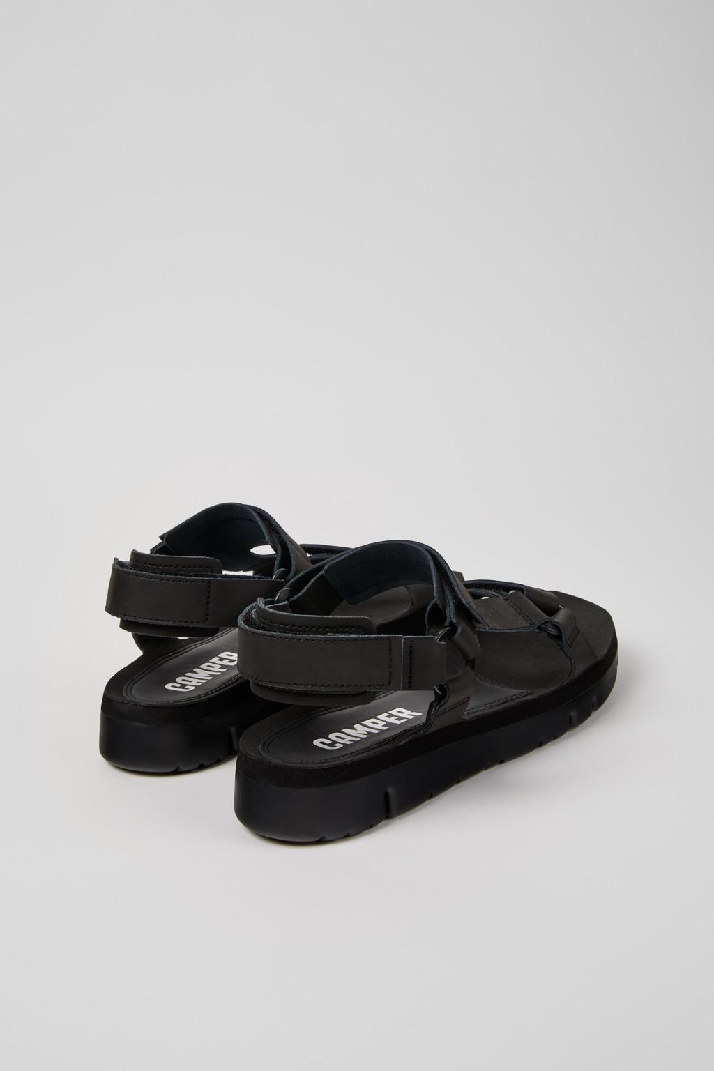 캠퍼 블랙 레더 테크니컬 스트랩 샌들 Oruga K100416-011 BLACK - 상세 이미지 3