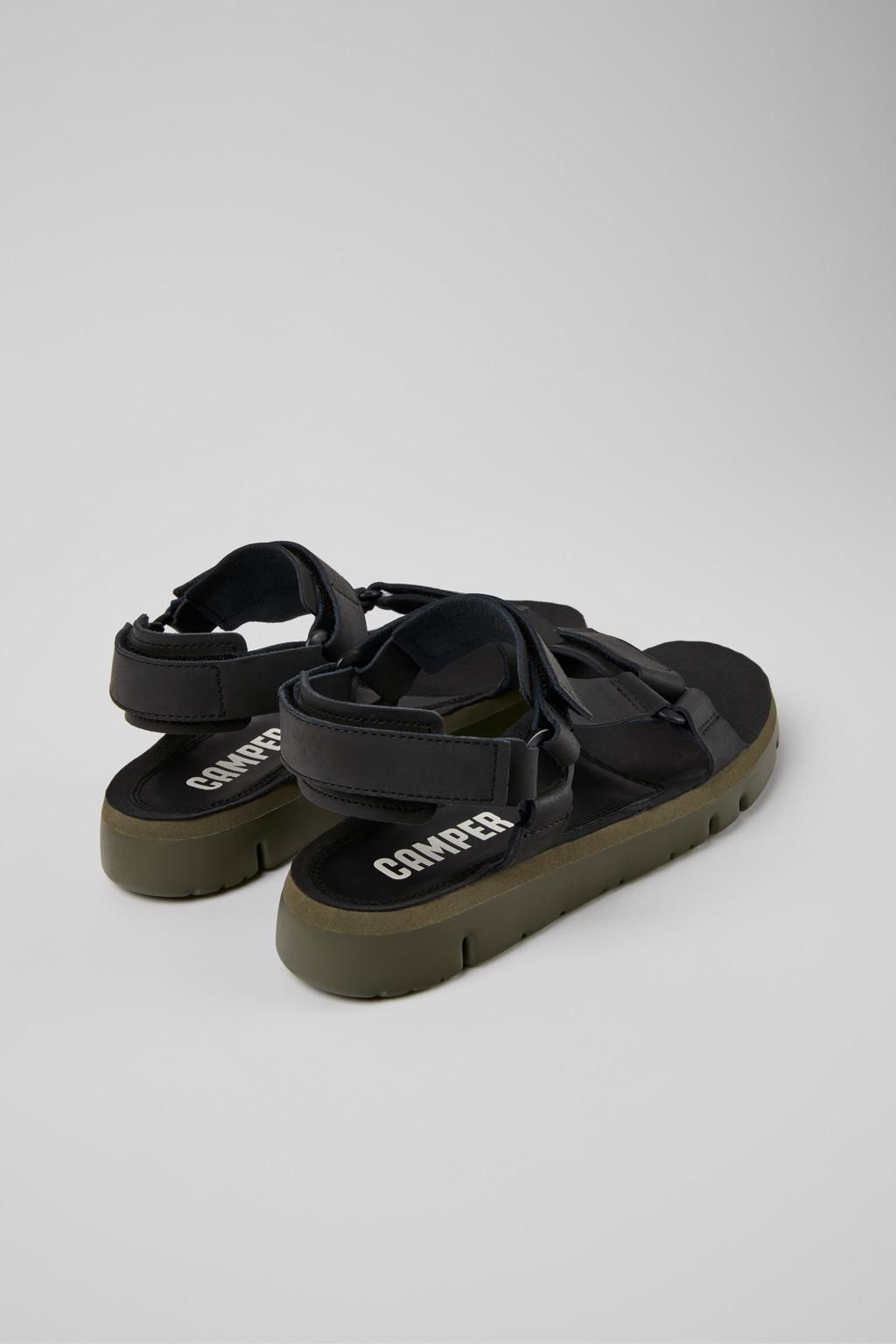 캠퍼 블랙 레더 스트랩 샌들 Oruga K100416-020 BLACK - 상세 이미지 3