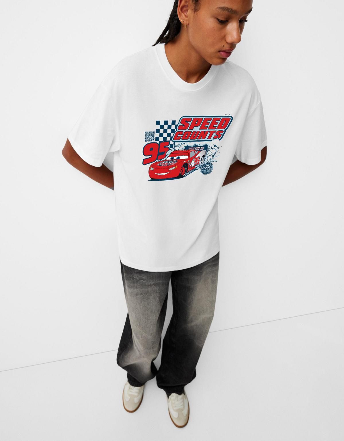 버쉬카 Cars 웨어러블 아트 반팔 티셔츠 2353/807 WHITE - 상세 이미지 3