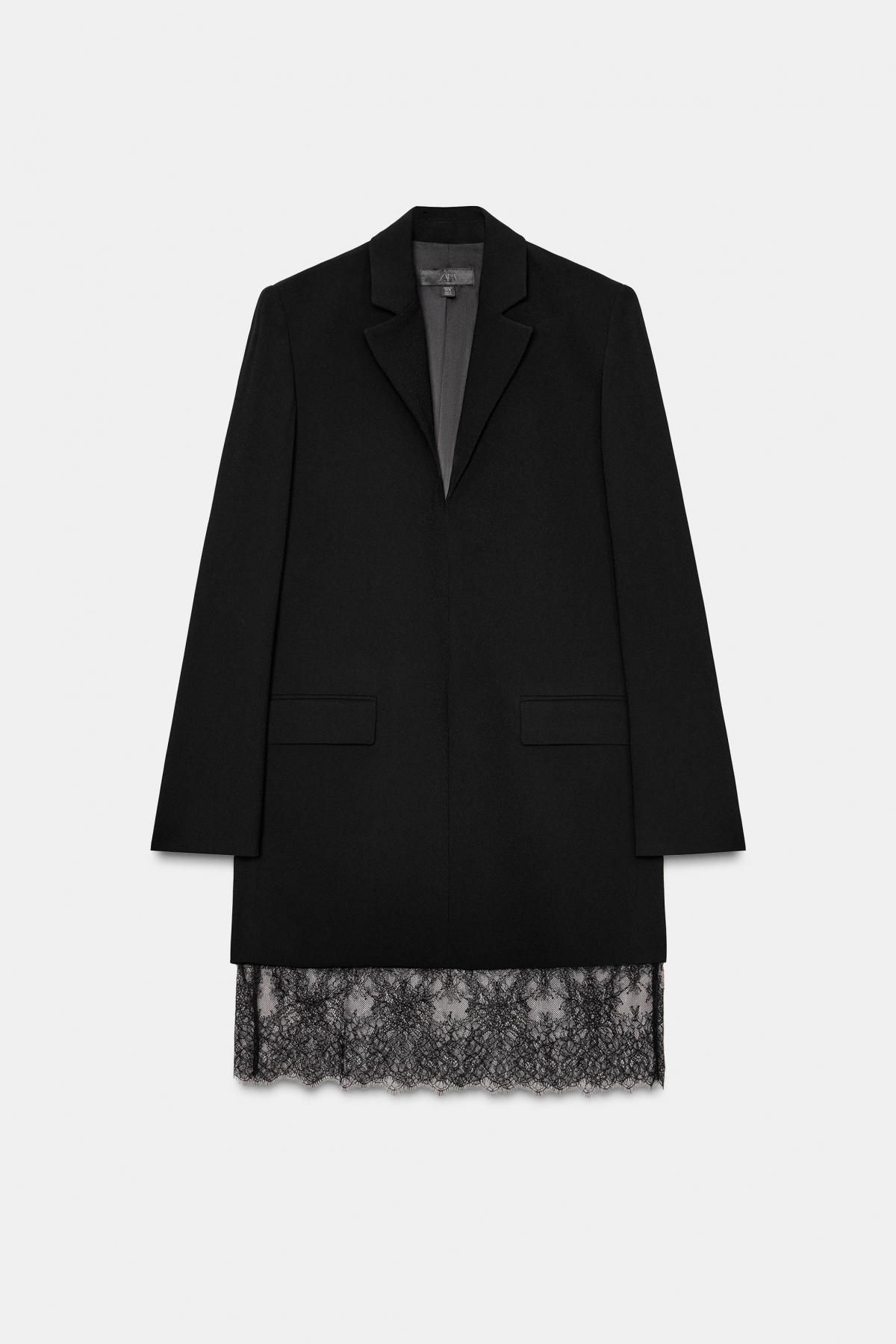 자라 프리미엄 레이스 블레이저 미니 원피스 9263/199 BLACK - 상품 이미지