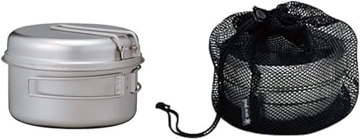 스노우피크 퍼스널 쿠커 세트 티타늄 알루미늄 스태킹형 캠핑용 SCS-020