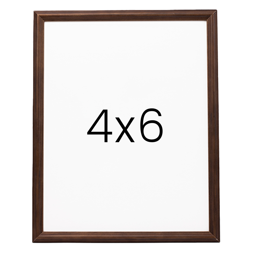 앤티크 라인 나무액자 사진액자 웨딩 포토테이블 사진인화 탁상 4x6 101x152mm, 진밤 - 메인 이미지