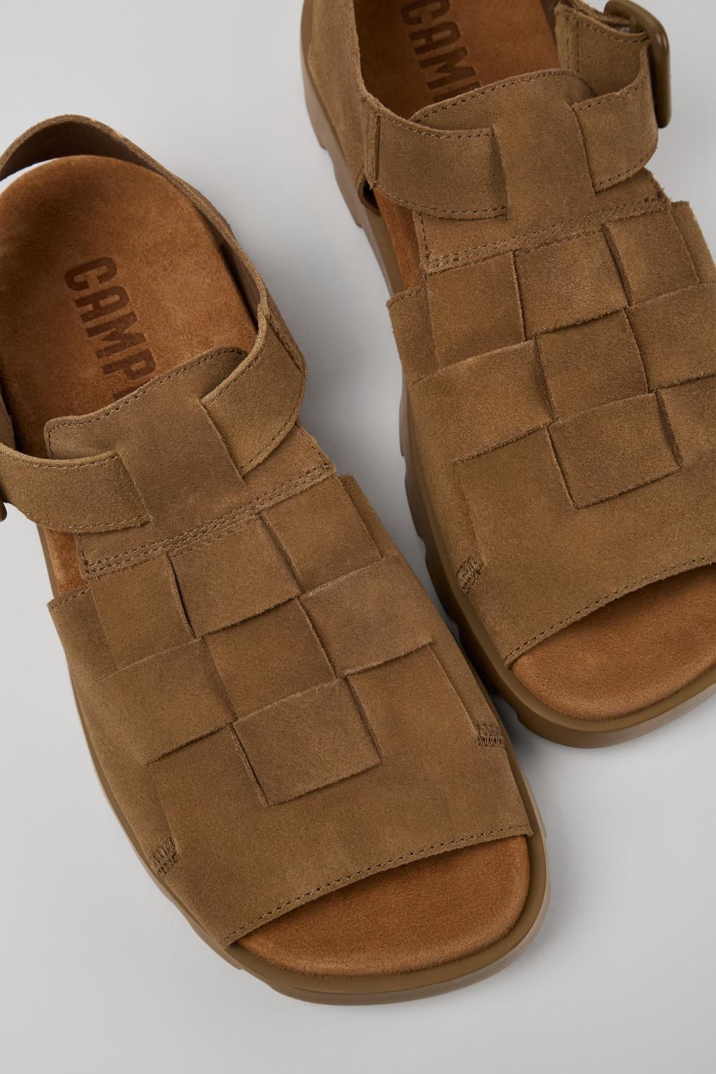 캠퍼 브라운 누벅 스트랩 샌들 Brutus K100778-007 BROWN - 상세 이미지 2