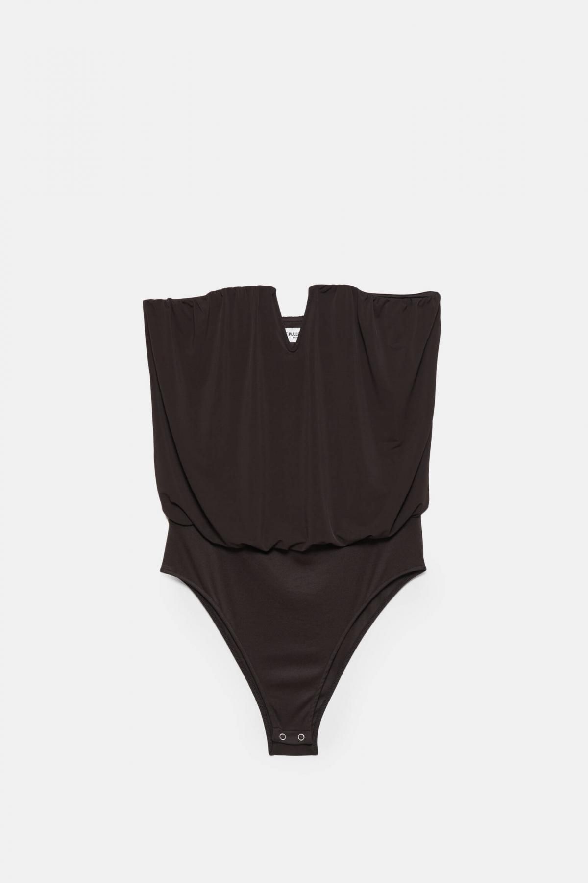 풀앤베어 브라운 벌룬 스트랩리스 바디수트 7153/338 BROWN - 상품 이미지