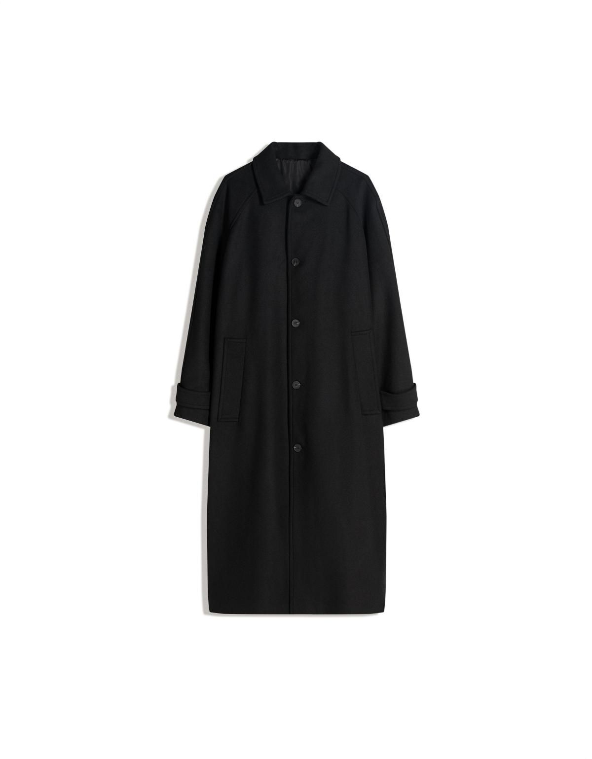버쉬카 롱 클래식 울블렌드 싱글 코트 6958/759 BLACK - 메인 이미지
