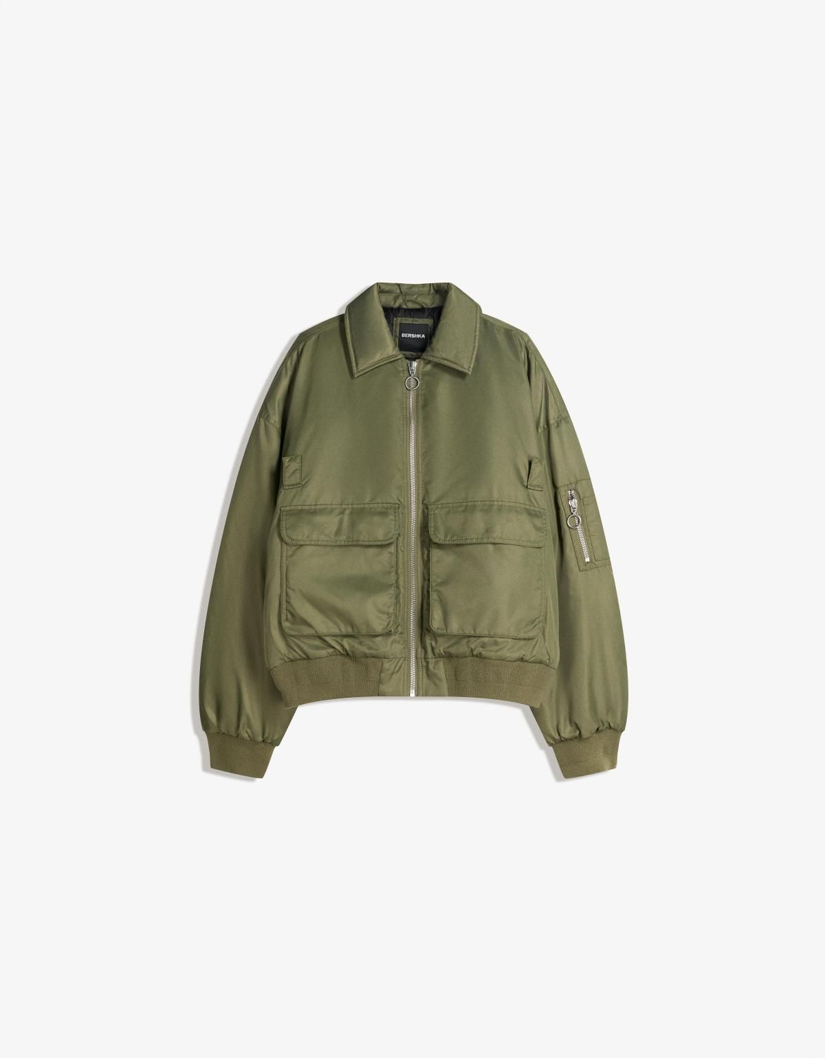 버쉬카 테크니컬 카고 포켓 오버핏 카키 봄버 재킷 6794/109 KHAKI - 상세 이미지 2