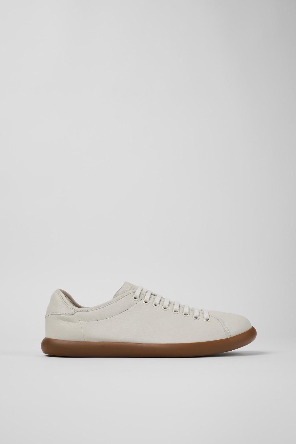 캠퍼 화이트 레더 남성 스니커즈 Pelotas Soller K100974-001 WHITE - 메인 이미지
