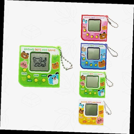 전자 펫 키우기 게임기 휴대용 액정 디스플레이 체인 고리 어린이 오락기 가정용 놀이 장난감