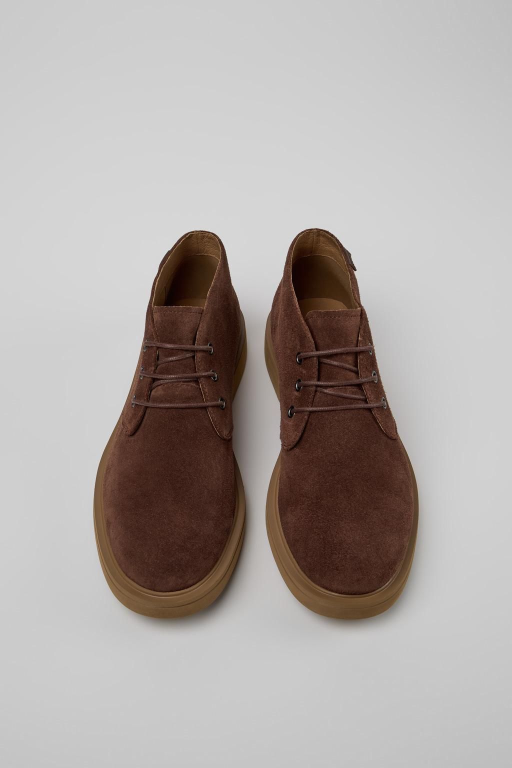 캠퍼 브라운 스웨이드 남성 앵클부츠 Norman K300513-006 BROWN - 상세 이미지 4