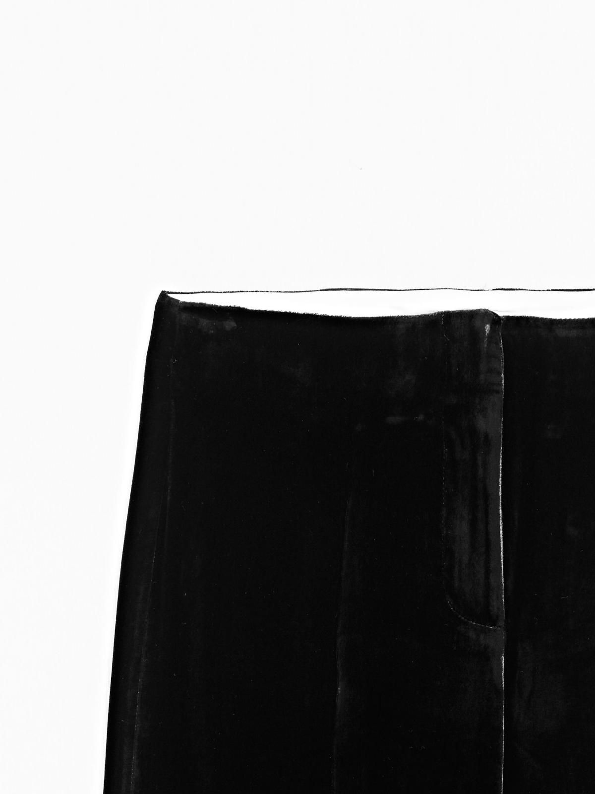 마시모두띠 벨벳 와이드 슬랙스 팬츠 5085/755 BLACK - 상세 이미지 3