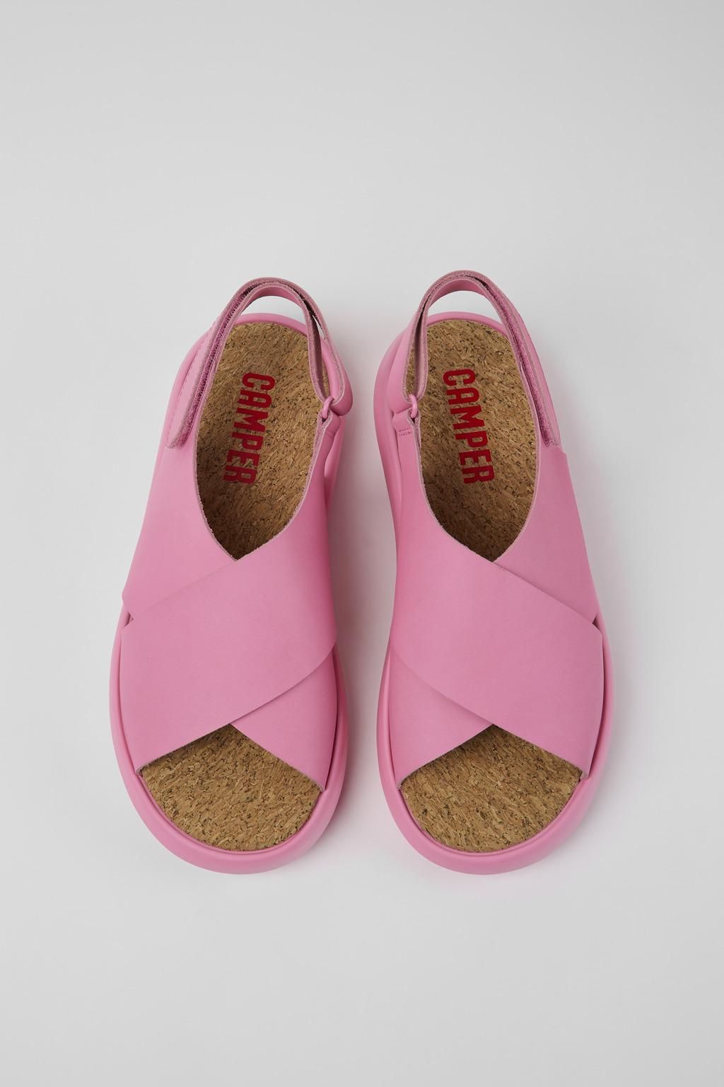 캠퍼 핑크 레더 남성 샌들 Pelotas Flota K100897-002 PINK - 상세 이미지 4