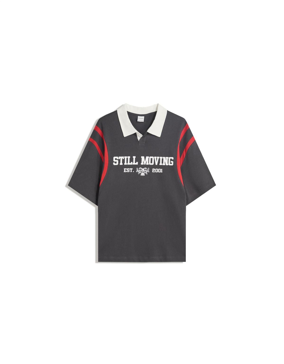 버쉬카 스트리트 프린팅 오버핏 반팔 폴로셔츠 8560/152 GREY - 메인 이미지