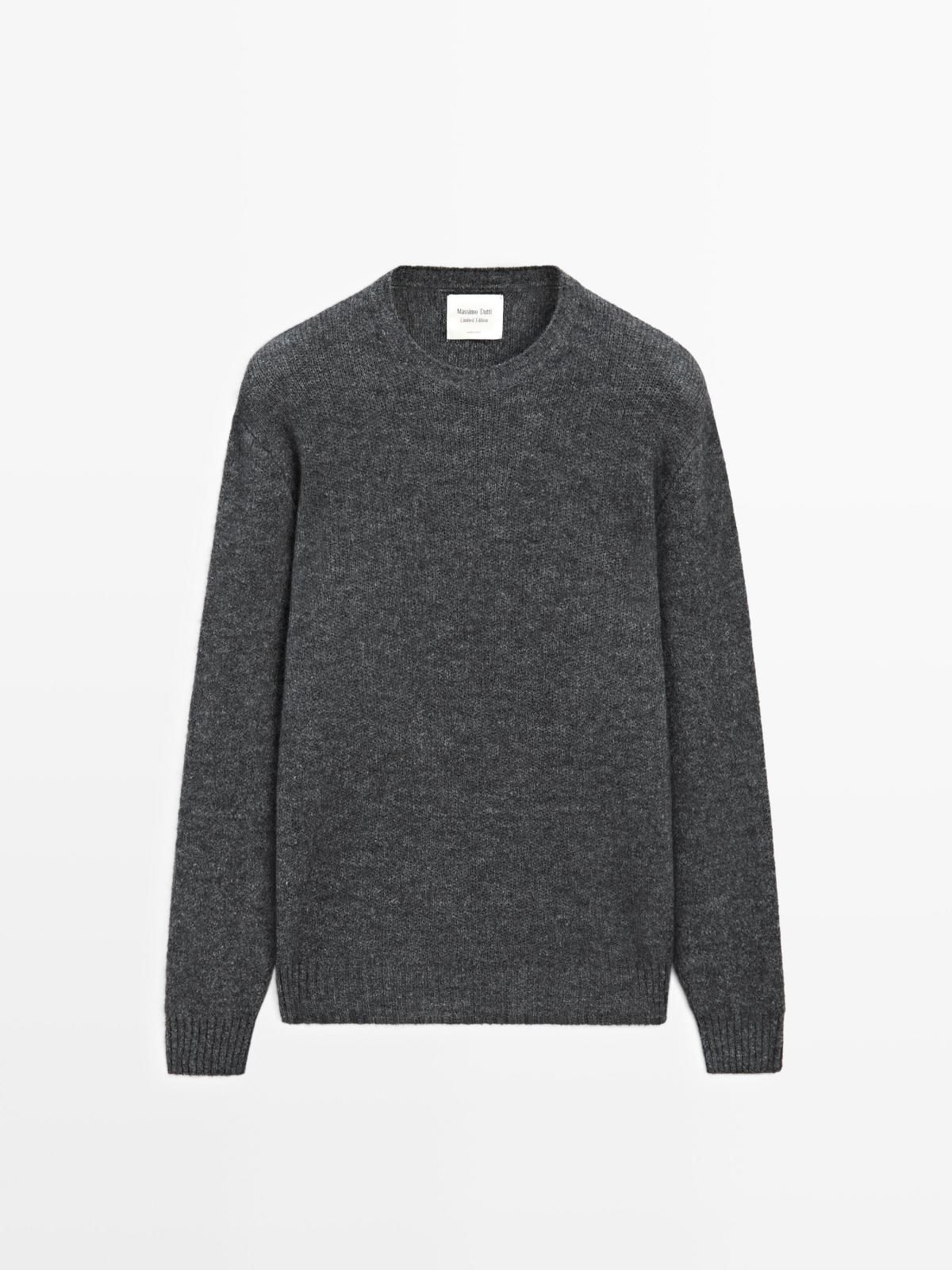 마시모두띠 프리미엄 알파카블렌드 라운드 니트 스웨터 0957/880 CHARCOAL - 상품 이미지
