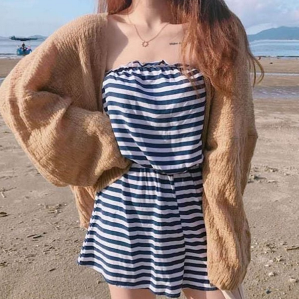 얇은 여자 루즈핏 가디건 시스루 여성 그물 가디건 - 상품 이미지