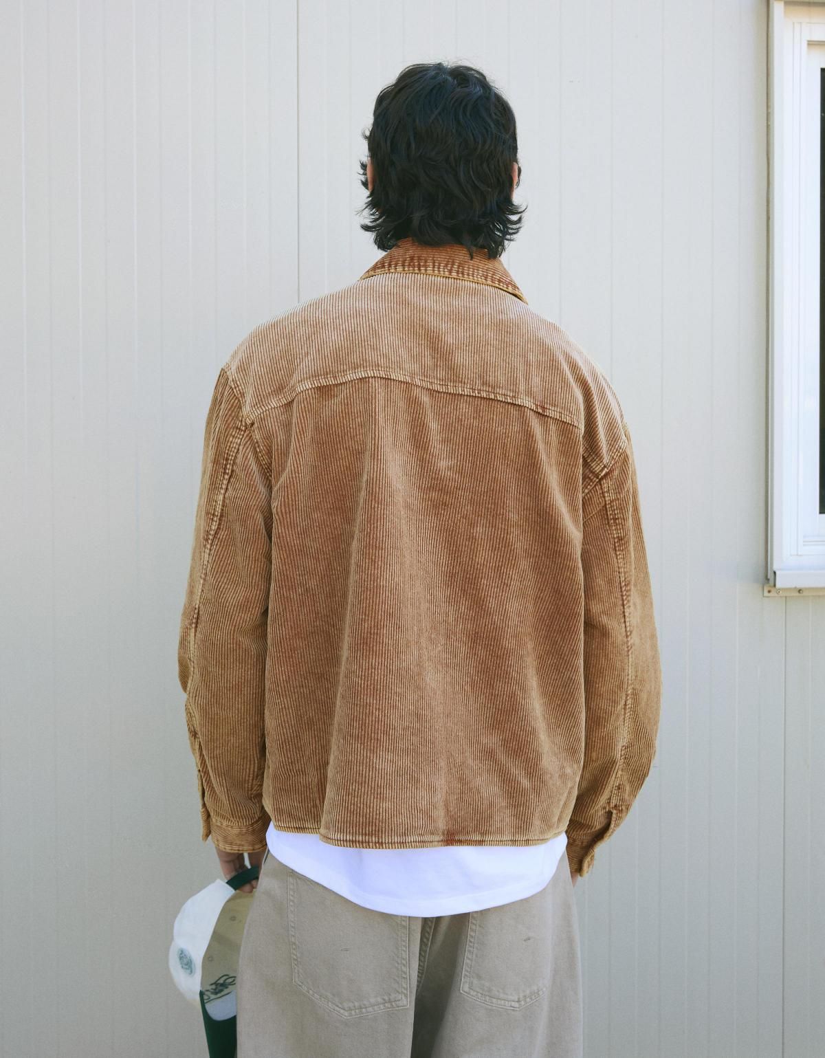 버쉬카 코듀로이 박시핏 오버셔츠 재킷 6861/710 CAMEL - 상세 이미지 4