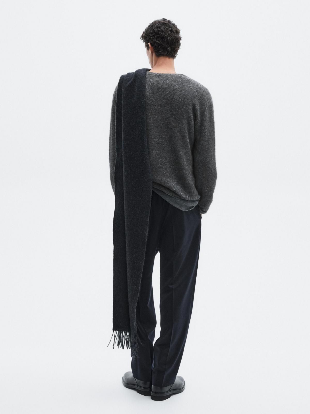 마시모두띠 프리미엄 알파카블렌드 라운드 니트 스웨터 0957/880 CHARCOAL - 상세 이미지 4