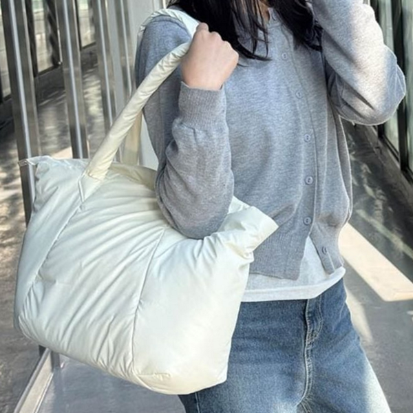 경량 겨울 패딩 쇼퍼 백 푹신한 여성 패딩 - 상품 이미지