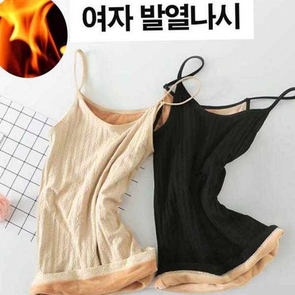 민소매 여성 발열 나시 보온 여자 기모 나시 - 상품 이미지