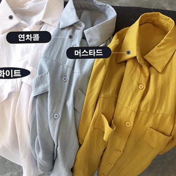 기본 여성 블라우스 베이직 여성 셔츠 오피스 빅사이즈 - 상품 이미지
