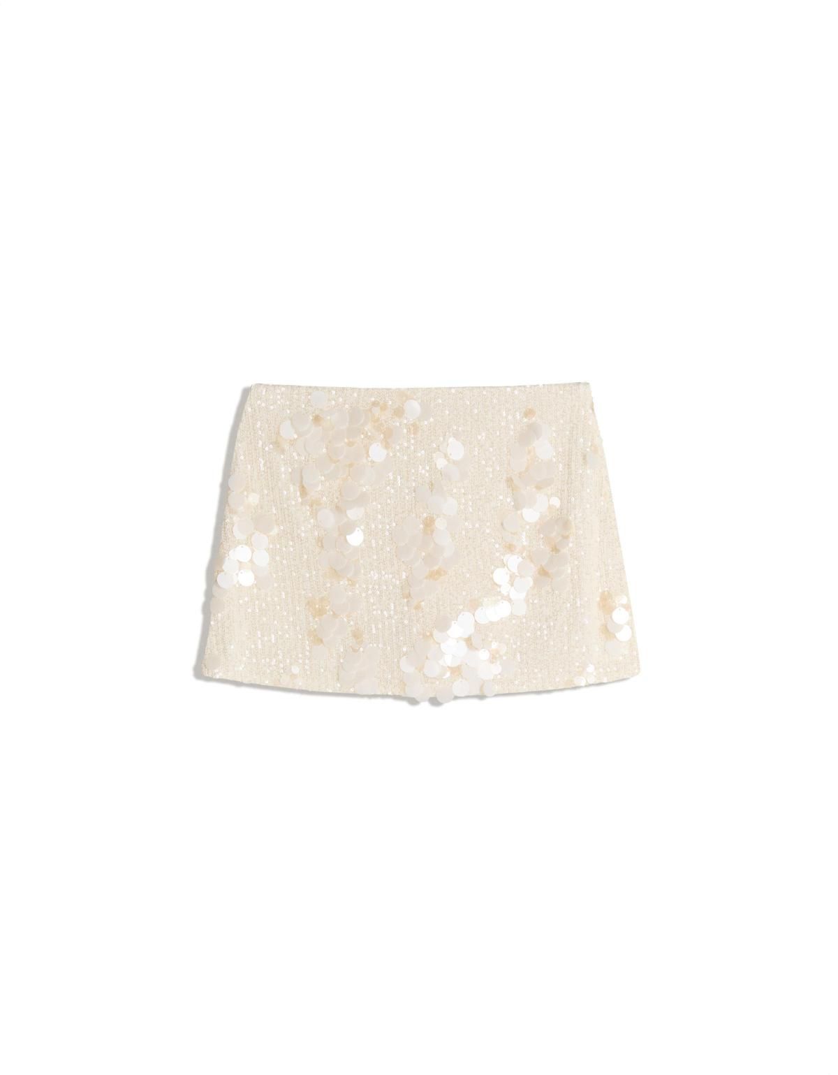 버쉬카 글리터 시퀸 미니 스커트 0043/662 OFF WHITE - 상세 이미지 2