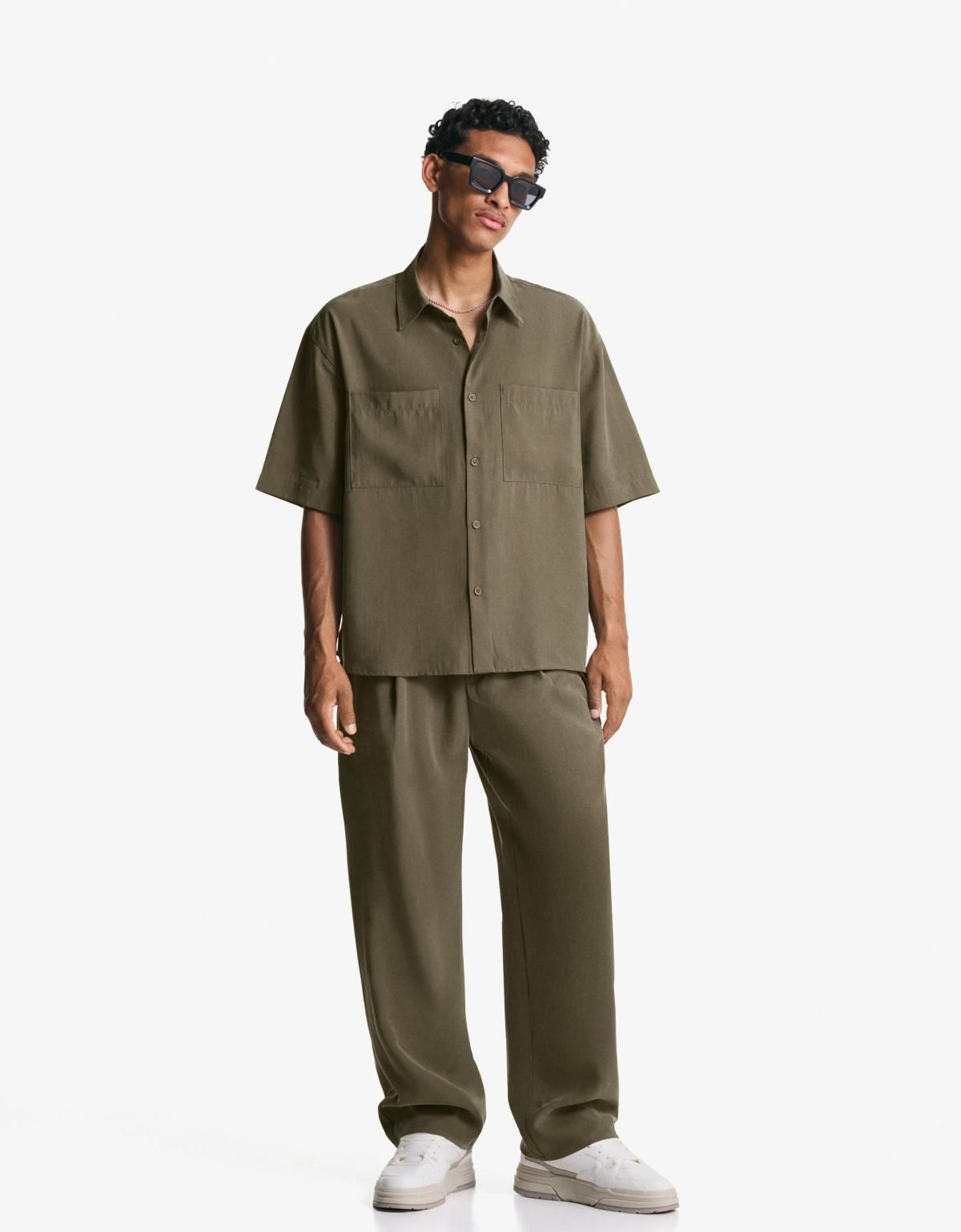 버쉬카 와이드 배기핏 조거팬츠 5415/710 KHAKI - 상세 이미지 5