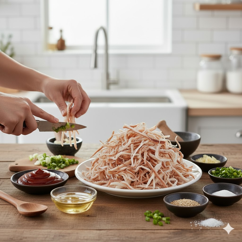 명식품본사 국내가공 홍진미채 대포장 오징어채 백진미채 식당식자재 도매가 500g, 1개 - 상세 이미지 2