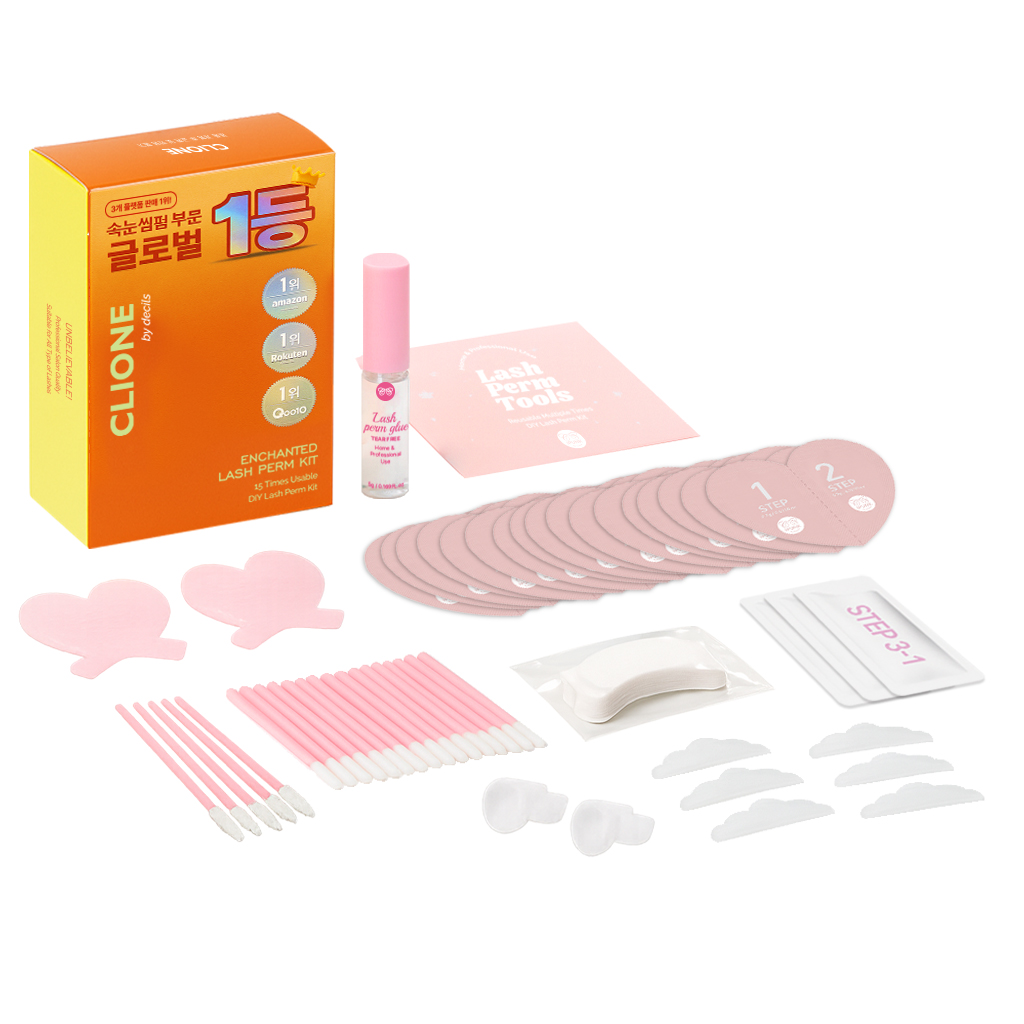 클리오네 비건 셀프 속눈썹펌 키트 15회분 세트