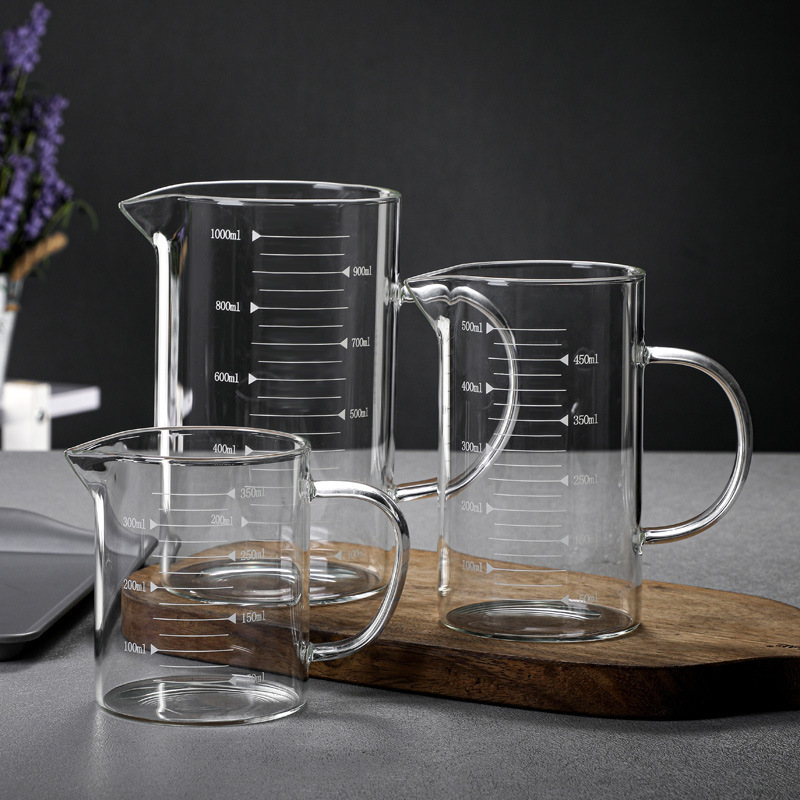 FROM 내열유리 이유식 홈베이킹 머그 비커 계량컵 500ml 이미지 6