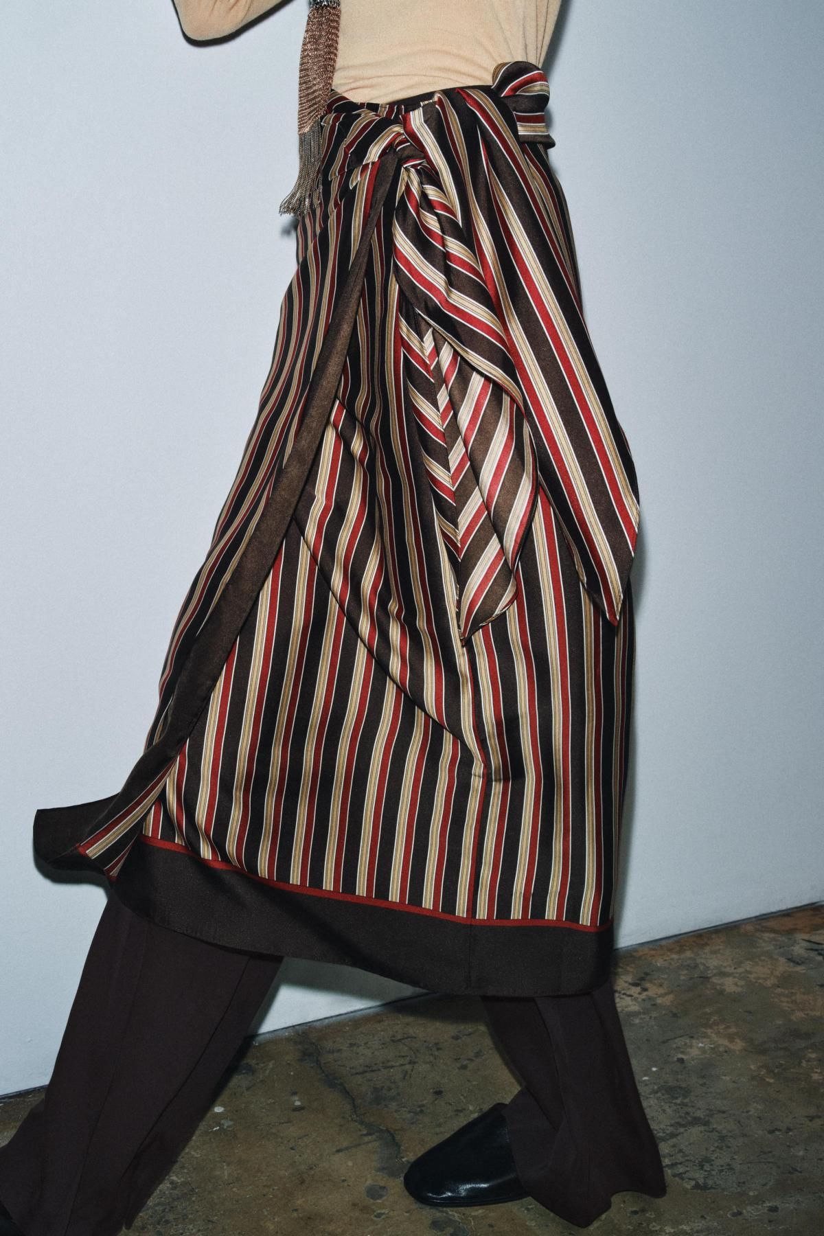 자라 스트라이프 랩 미디 스커트 9070/081 STRIPED - 상세 이미지 5