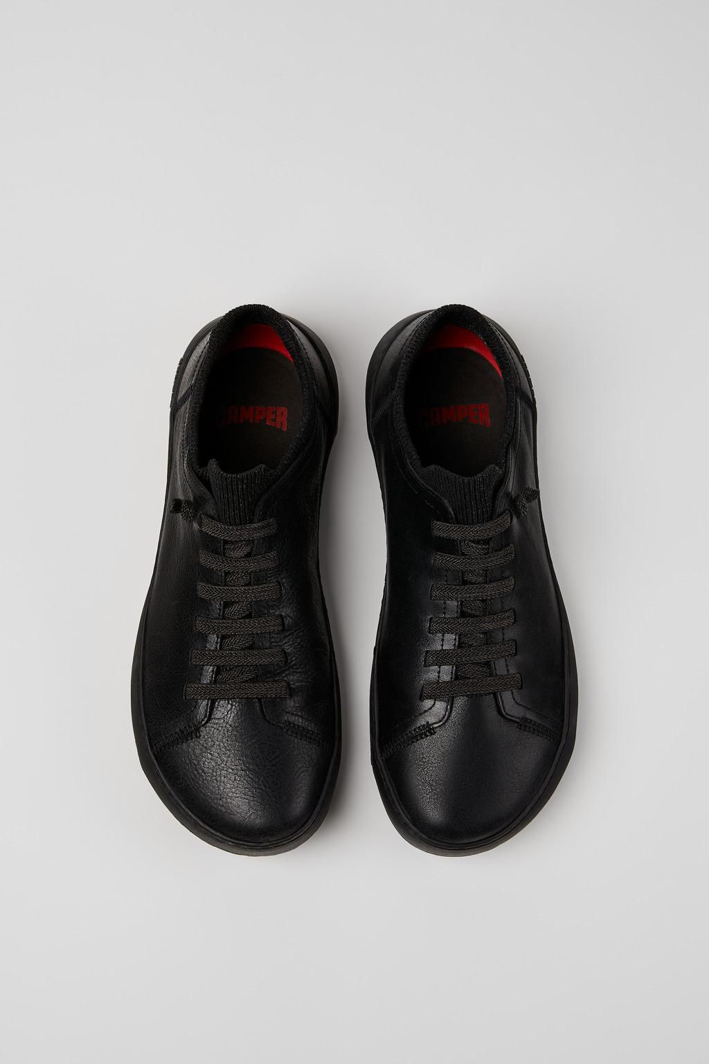 캠퍼 블랙 가죽 스니커즈 Peu Serra K101075-001 BLACK - 상세 이미지 4