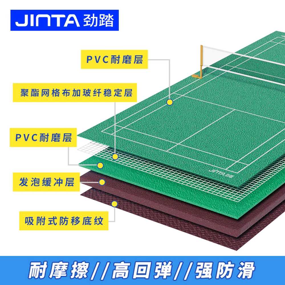 탁구장 매트 실내 배드민턴 테니스 코트 pvc 바닥재 - 상세 이미지 5