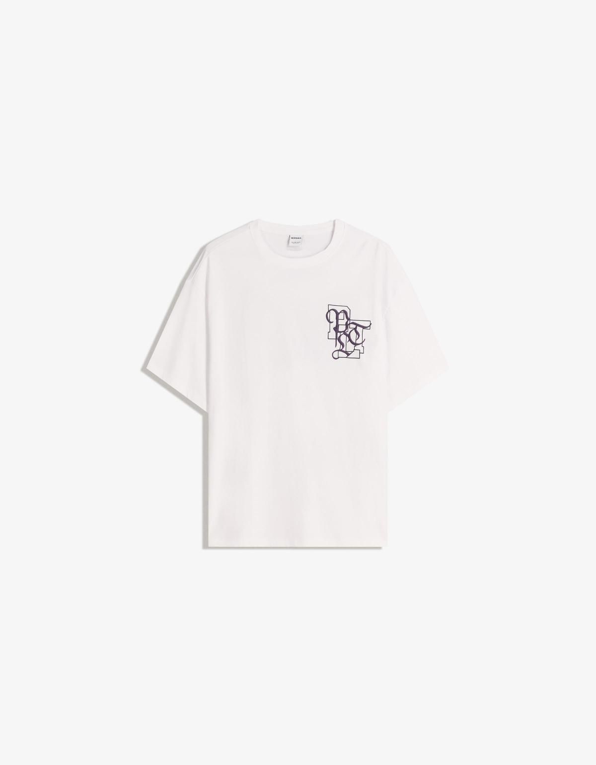 버쉬카 스트리트 그래픽 프린트 반팔 티셔츠 8078/112 OFF WHITE - 상세 이미지 3