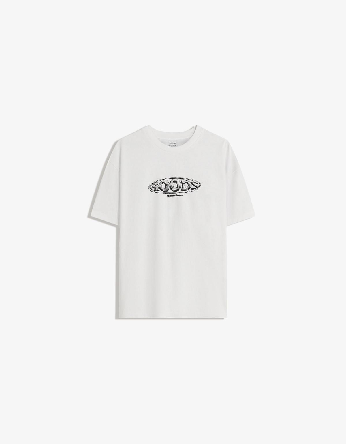 버쉬카 프린트 오버핏 반팔 티셔츠 8034/071 WHITE - 상세 이미지 3