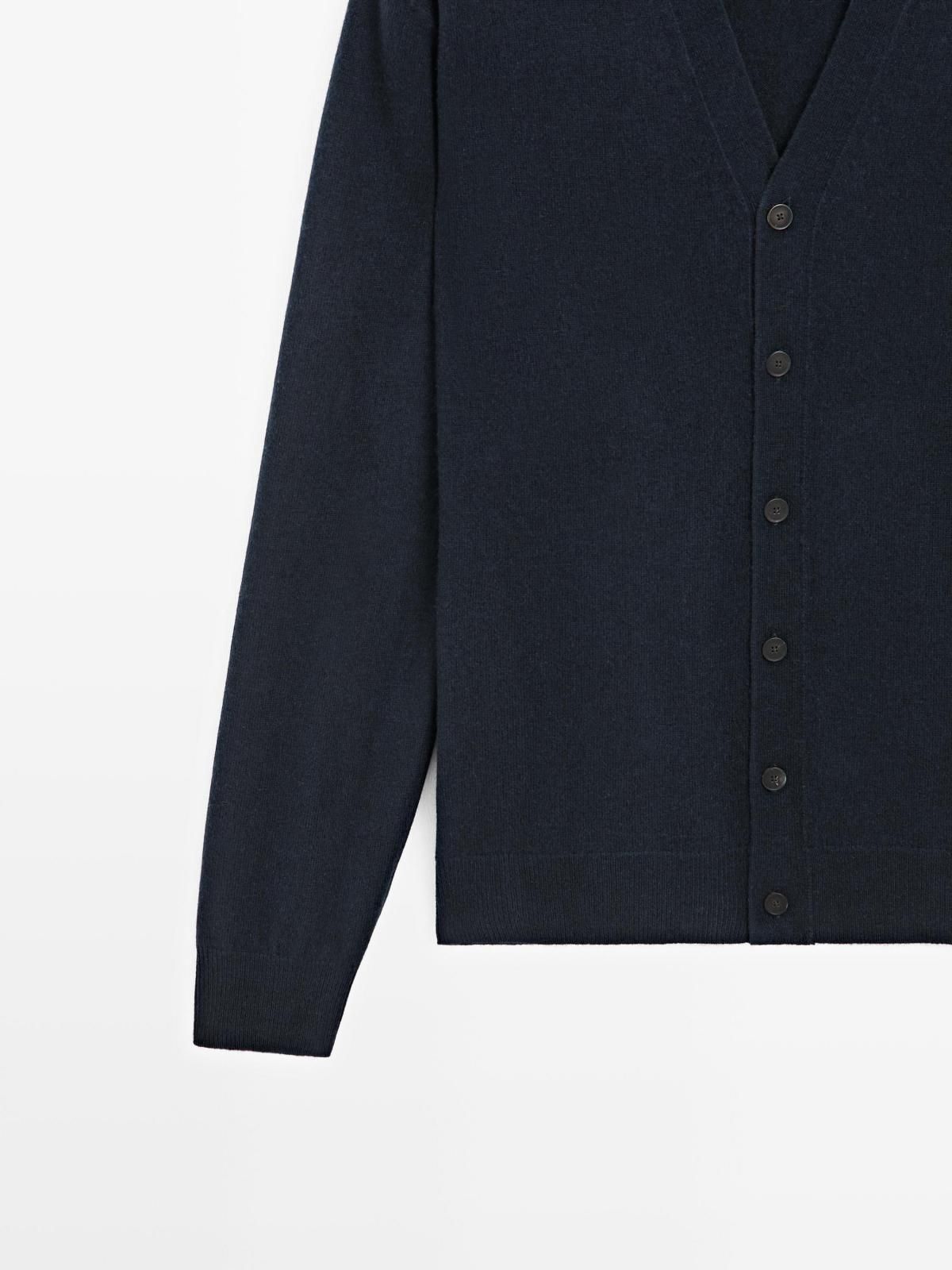 마시모두띠 프리미엄 울블렌드 브이넥 니트 가디건 1016/240 NAVY BLUE 이미지 8