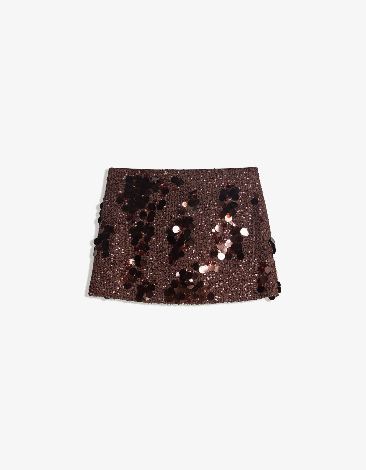 버쉬카 글리터 시퀸 미니 스커트 0043/662 BROWN - 상세 이미지 2