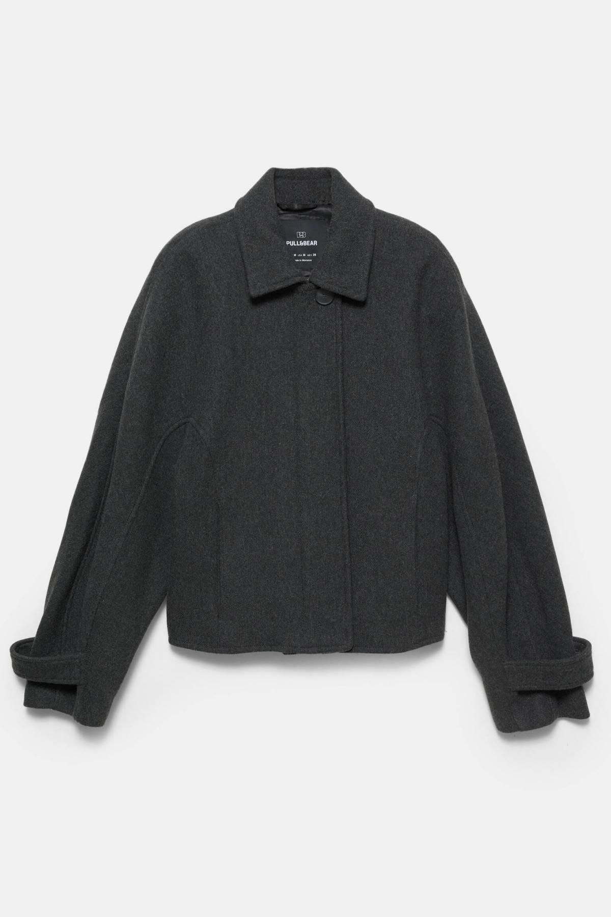 풀앤베어 만테코 울 블렌드 숏 코트 7800/369 MEDIUM GREY - 상품 이미지