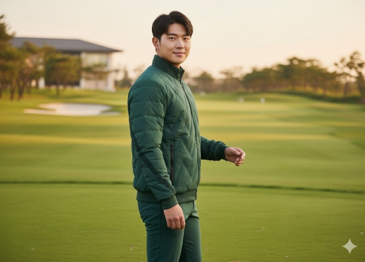 볼빅 겨울 남성 더블튜브형 스윙하기 편한 필드룩 골프웨어 다운 패딩점퍼 - 상세 이미지 2